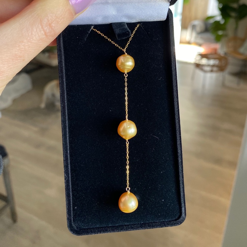 Misha Hawaii Golden South Sea Pearl Necklace